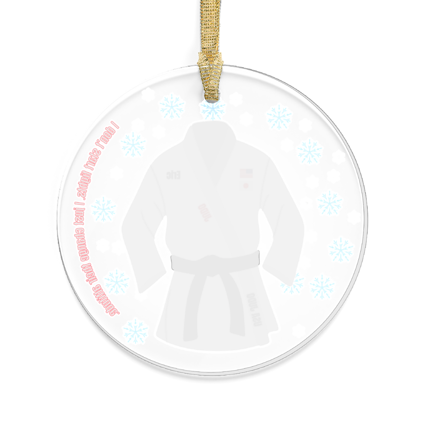 Personalized Judo/BJJ Christmas Ornaments - Acrylic