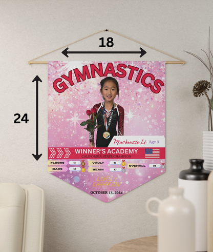 Personalized Gymnastics Pennant Banner - Award Ceremonies