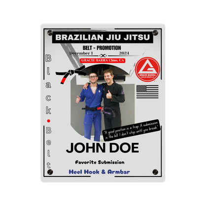 Personalized Jiu-Jitsu Wall Art Panel - Belt Promotion