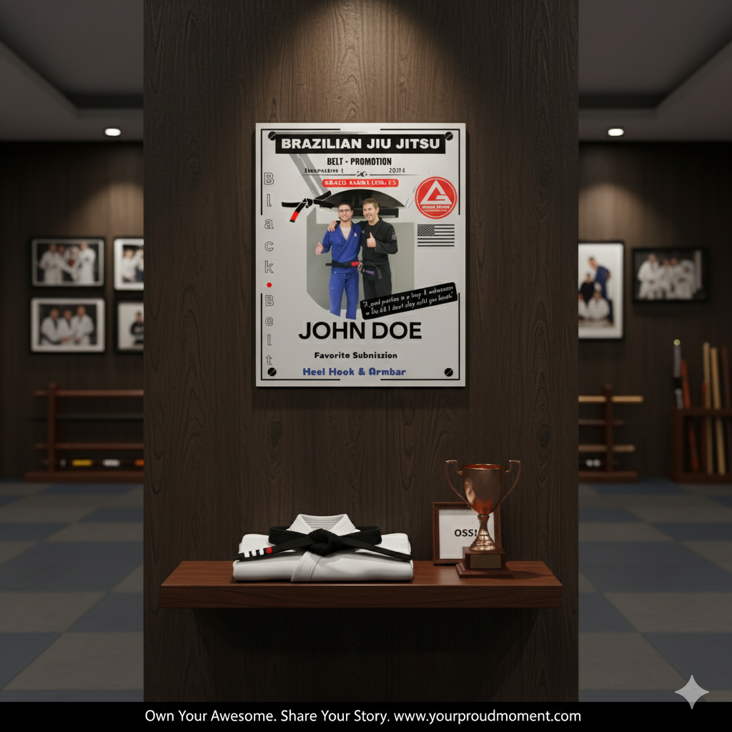 Personalized Jiu-Jitsu Wall Art Panel - Belt Promotion