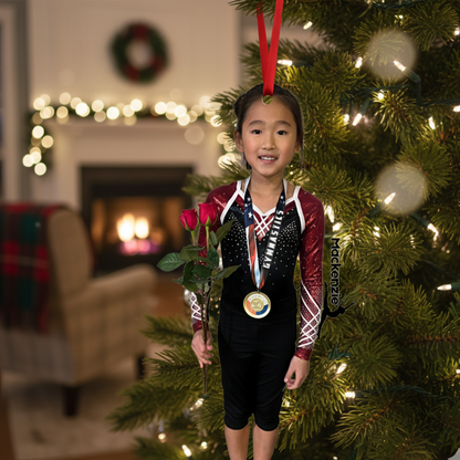 Custom Cut Gymnastic Photo Acrylic Ornament