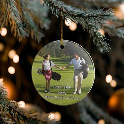 Personalized Golf Trip Ceramic Ornament