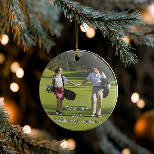 Personalized Golf Trip Ceramic Ornament