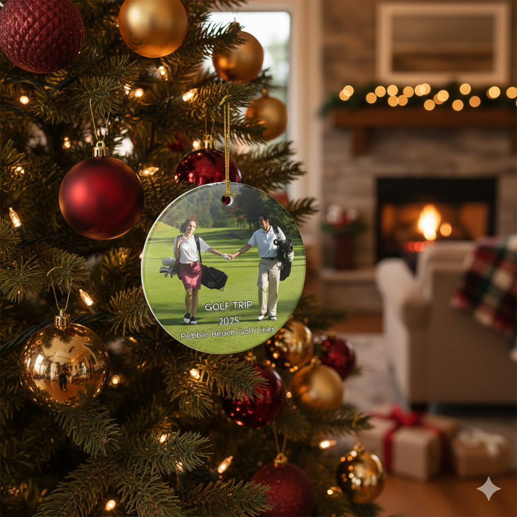Personalized Golf Trip Ceramic Ornament
