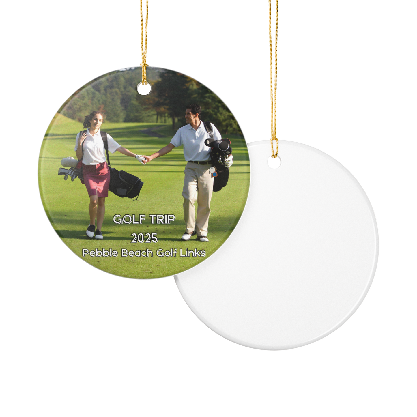 Personalized Golf Trip Ceramic Ornament