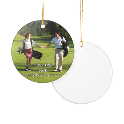Personalized Golf Trip Ceramic Ornament