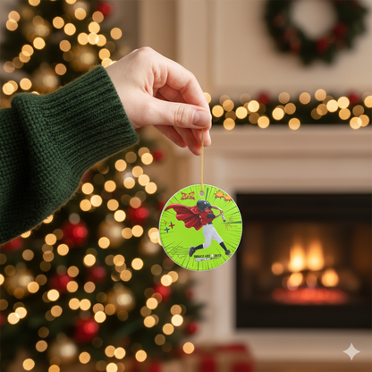 Personalized Superhero Baseball Ceramic Ornament