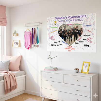 Personalized Gymnastics Wall Art, Custom Gloss Posters