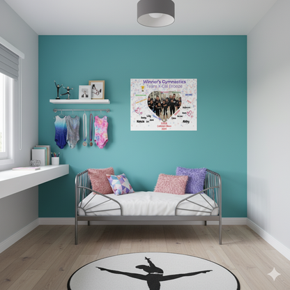Personalized Gymnastics Wall Art, Custom Gloss Posters