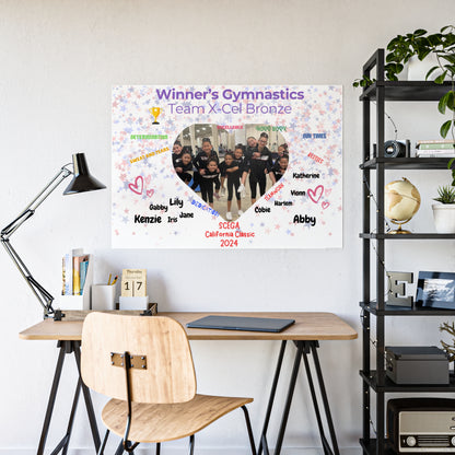 Personalized Gymnastics Wall Art, Custom Gloss Posters