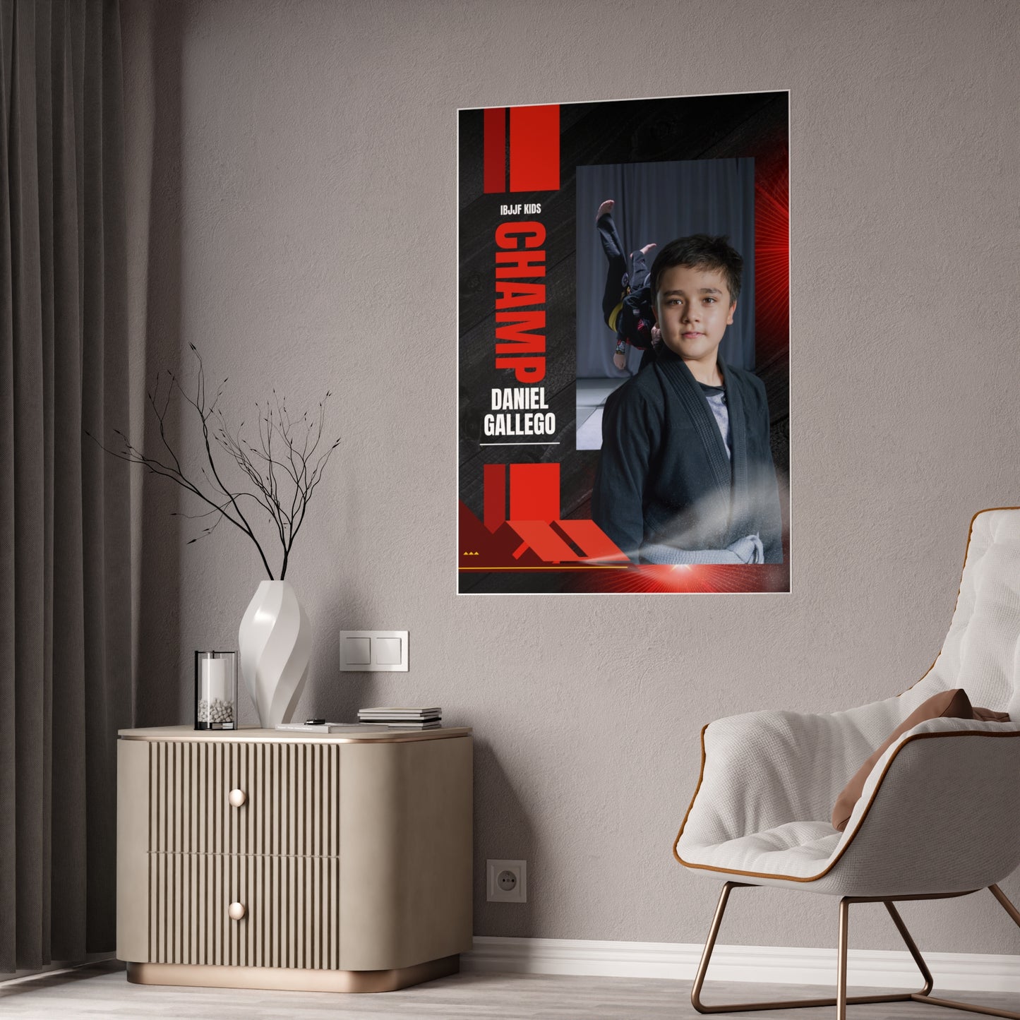 Personalized Champ BJJ Poster - Gloss Posters