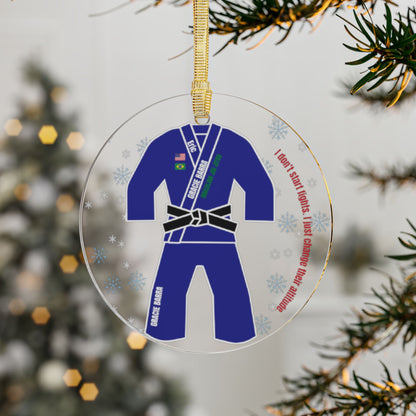 Personalized Judo/BJJ Christmas Ornaments - Acrylic