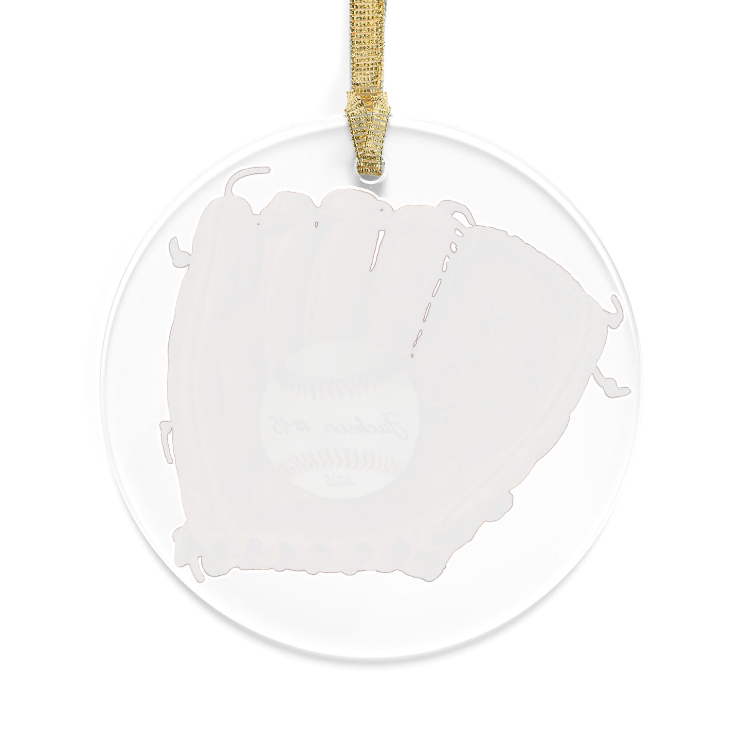 Personalized Baseball Glove and Ball Christmas Ornaments - Acrylic