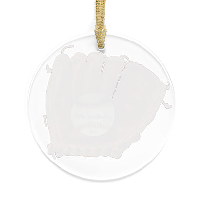 Personalized Baseball Glove and Ball Christmas Ornaments - Acrylic