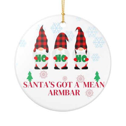 Jiu jitsu Santa Got a Mean Armbar Ceramic Ornament