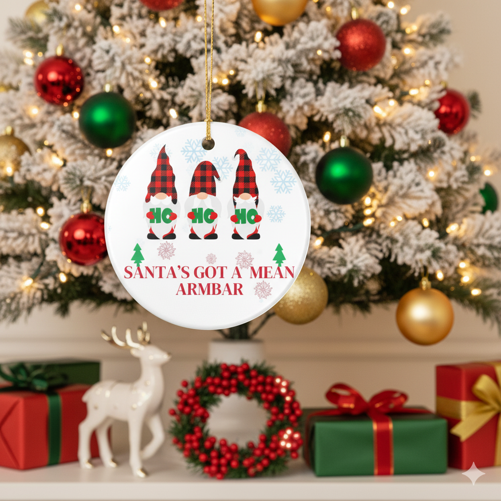 Jiu jitsu Santa Got a Mean Armbar Ceramic Ornament