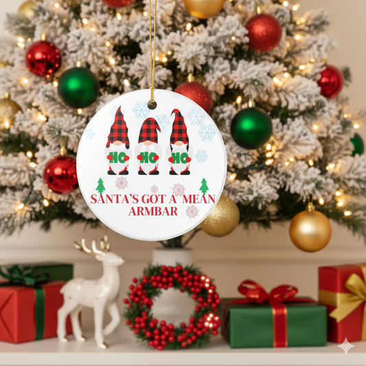 Jiu jitsu Santa Got a Mean Armbar Ceramic Ornament