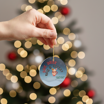 Ceramic Ornament - Jiu Jitsu Eat, Drink and Roll