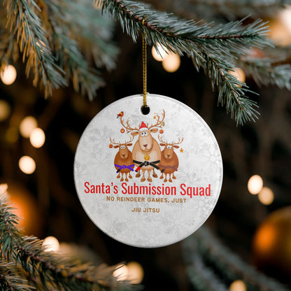 Jiu Jitsu Reindeers Squad Ceramic Ornament