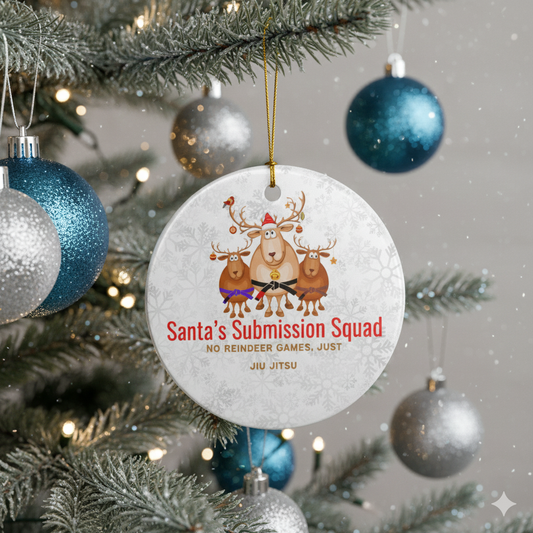 Jiu Jitsu Reindeers Squad Ceramic Ornament