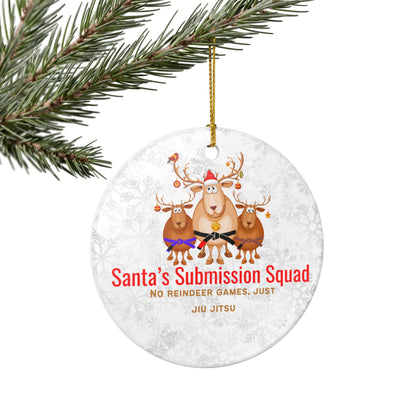Jiu Jitsu Reindeers Squad Ceramic Ornament