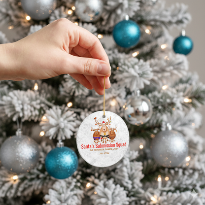 Jiu Jitsu Reindeers Squad Ceramic Ornament