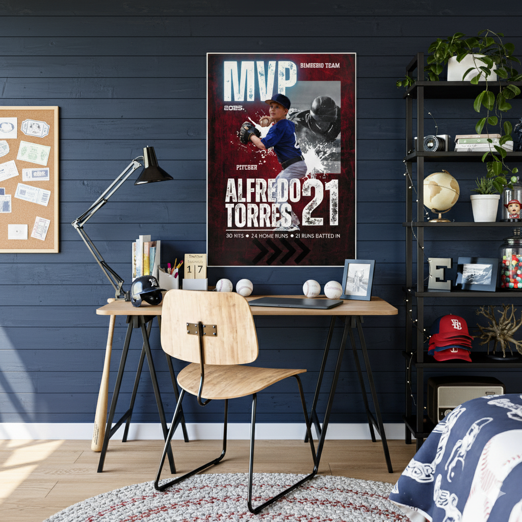 Personalized MVP Baseball Posters