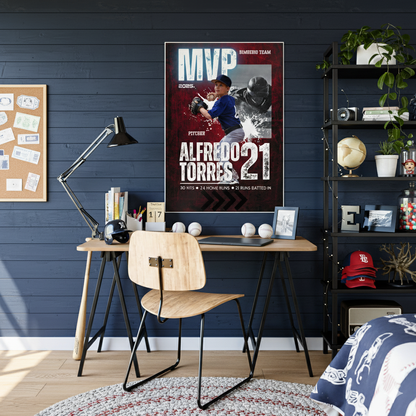 Personalized MVP Baseball Posters
