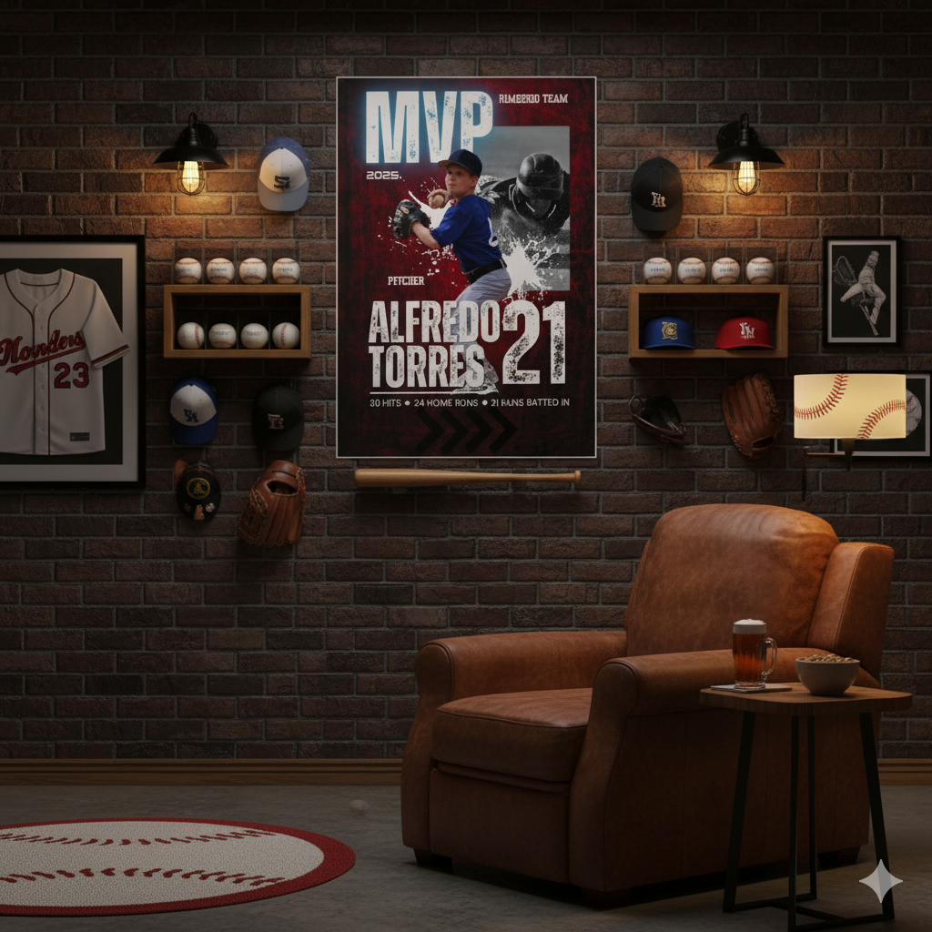 Personalized MVP Baseball Posters