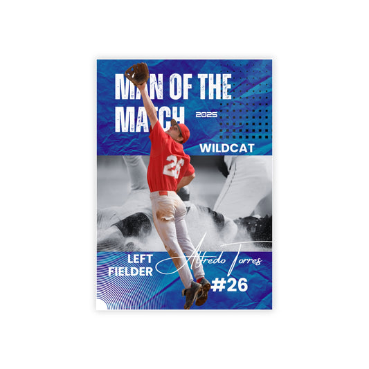 Personalized MVP Man of the Match Baseball Posters