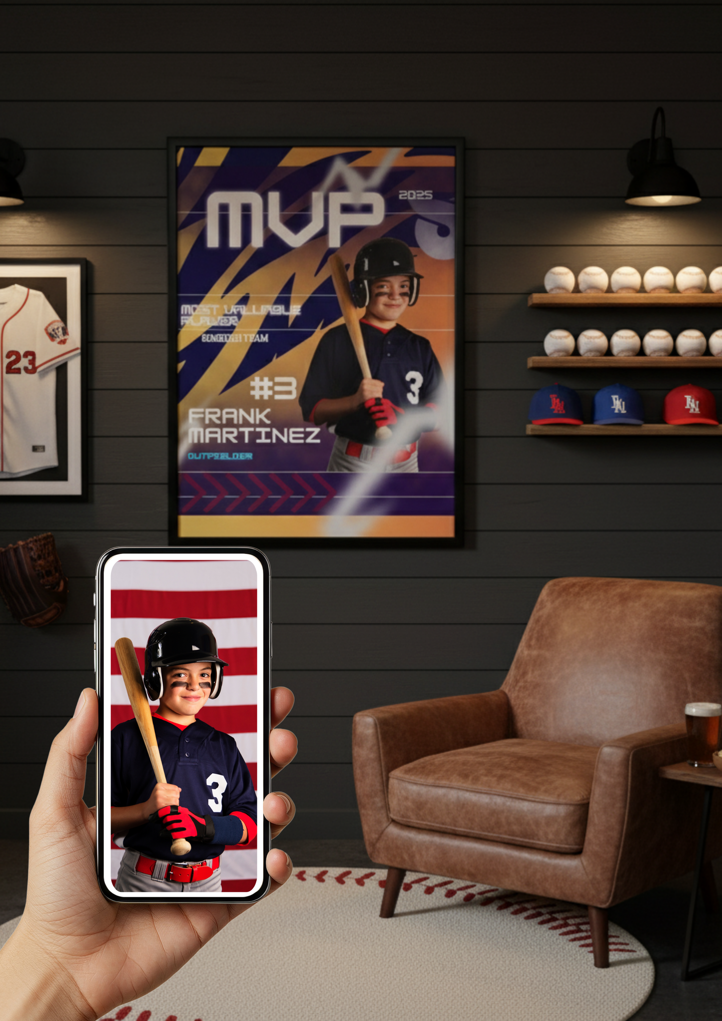 Personalized MVP Baseball Posters