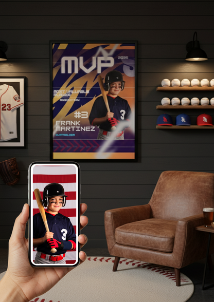 Personalized MVP Baseball Posters
