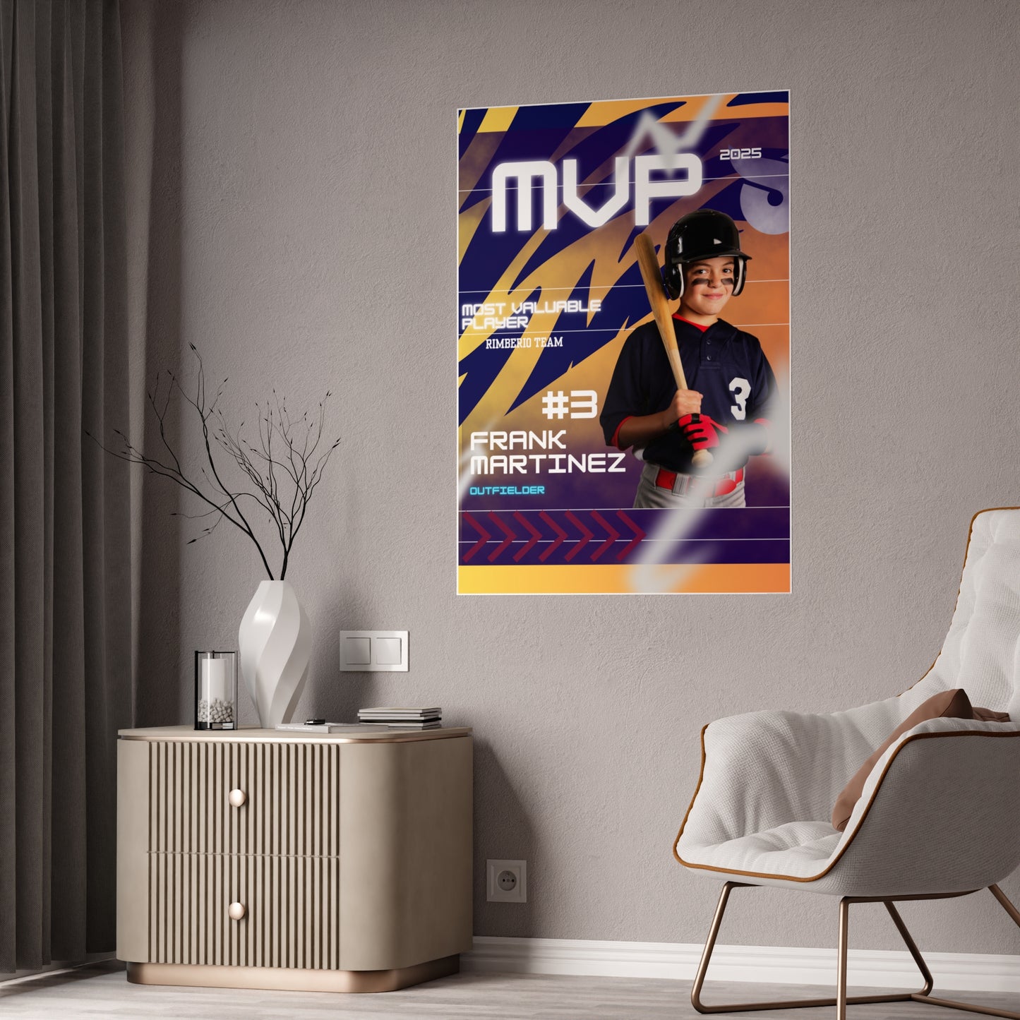 Personalized MVP Baseball Posters