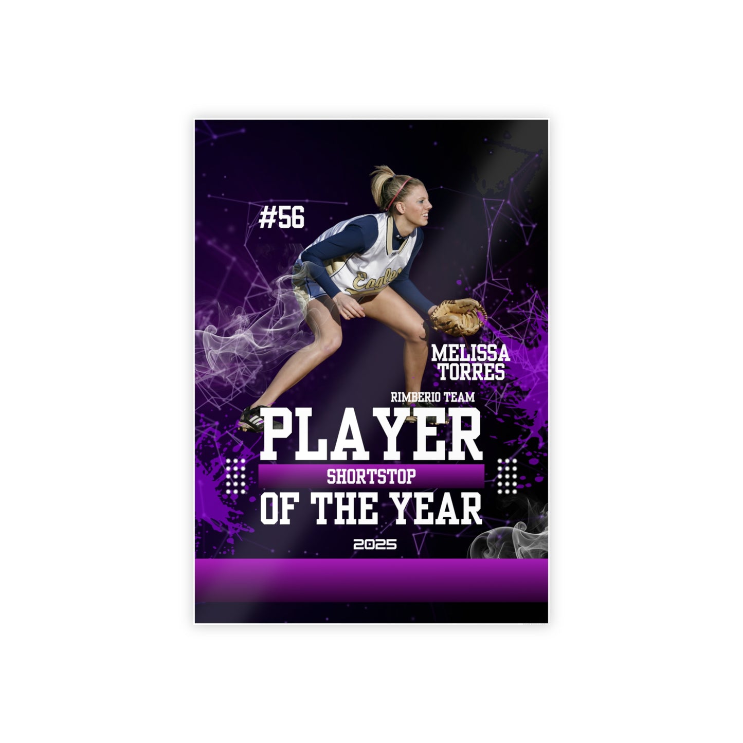 Personalized MVP Player of the Year Baseball Softball Posters