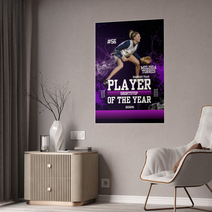 Personalized MVP Player of the Year Baseball Softball Posters