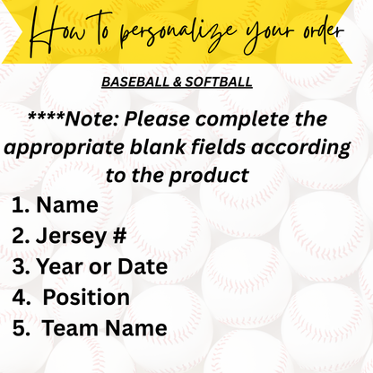 Personalized MVP Player of the Year Baseball Softball Posters