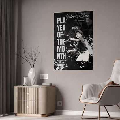 Personalized MVP Player of the Month Baseball Poster