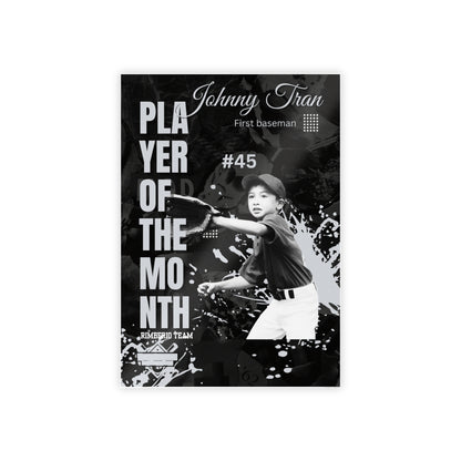 Personalized MVP Player of the Month Baseball Poster