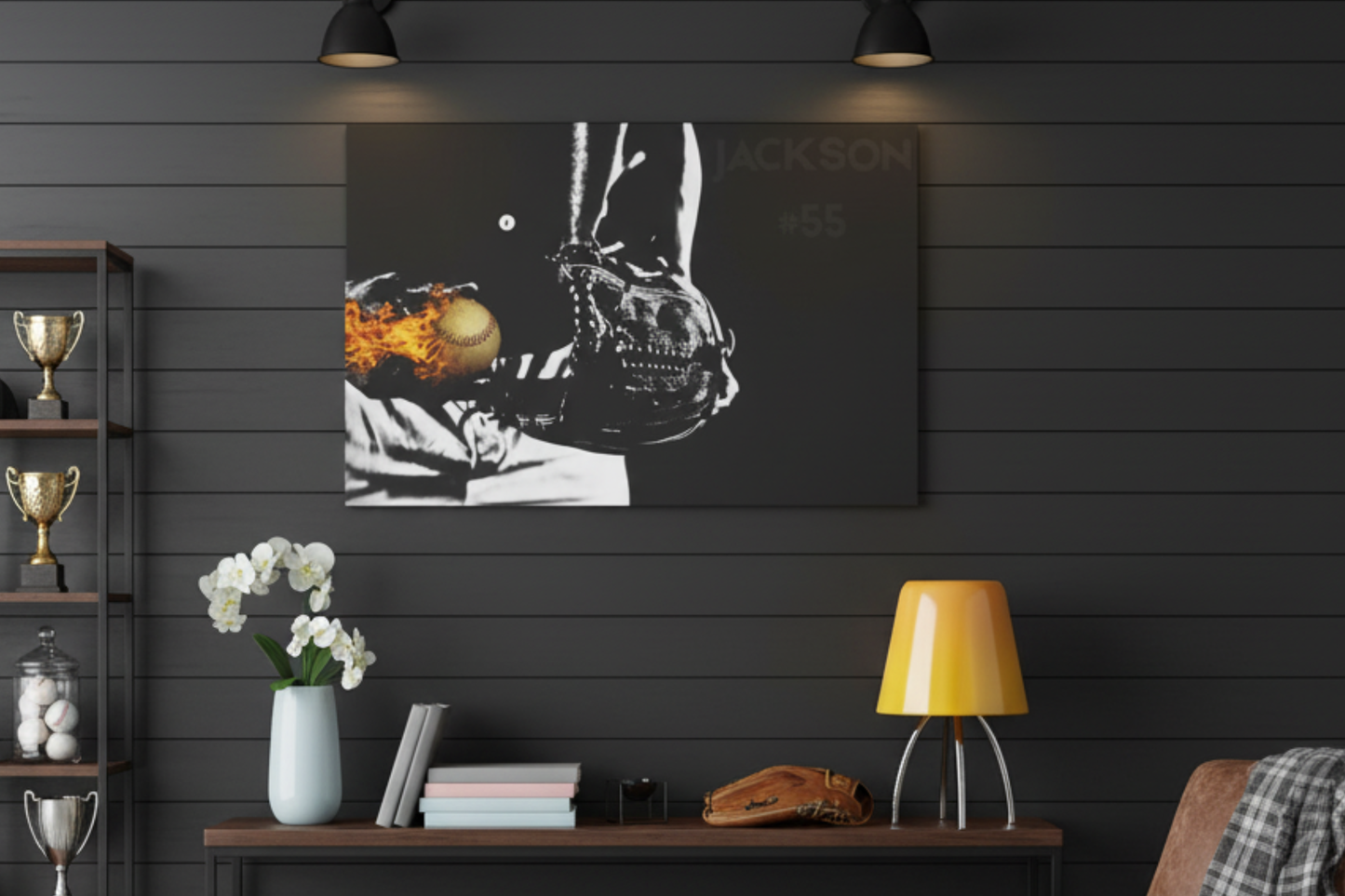 Personalized Baseball Canvas Art Print