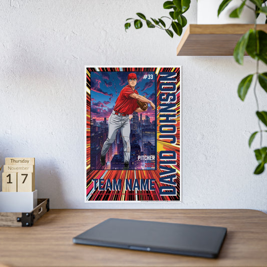 Personalized Baseball Japanese Anime Theme Poster