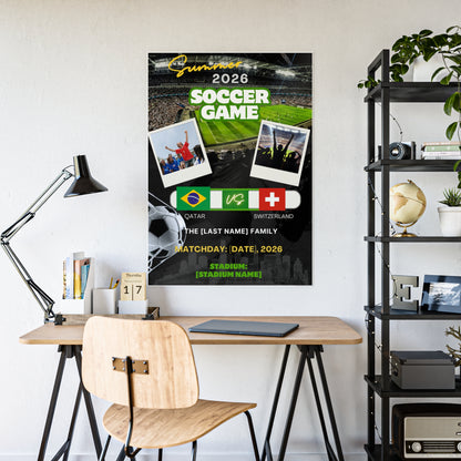 Personalized 2026 Soccer I was there Gloss Poster