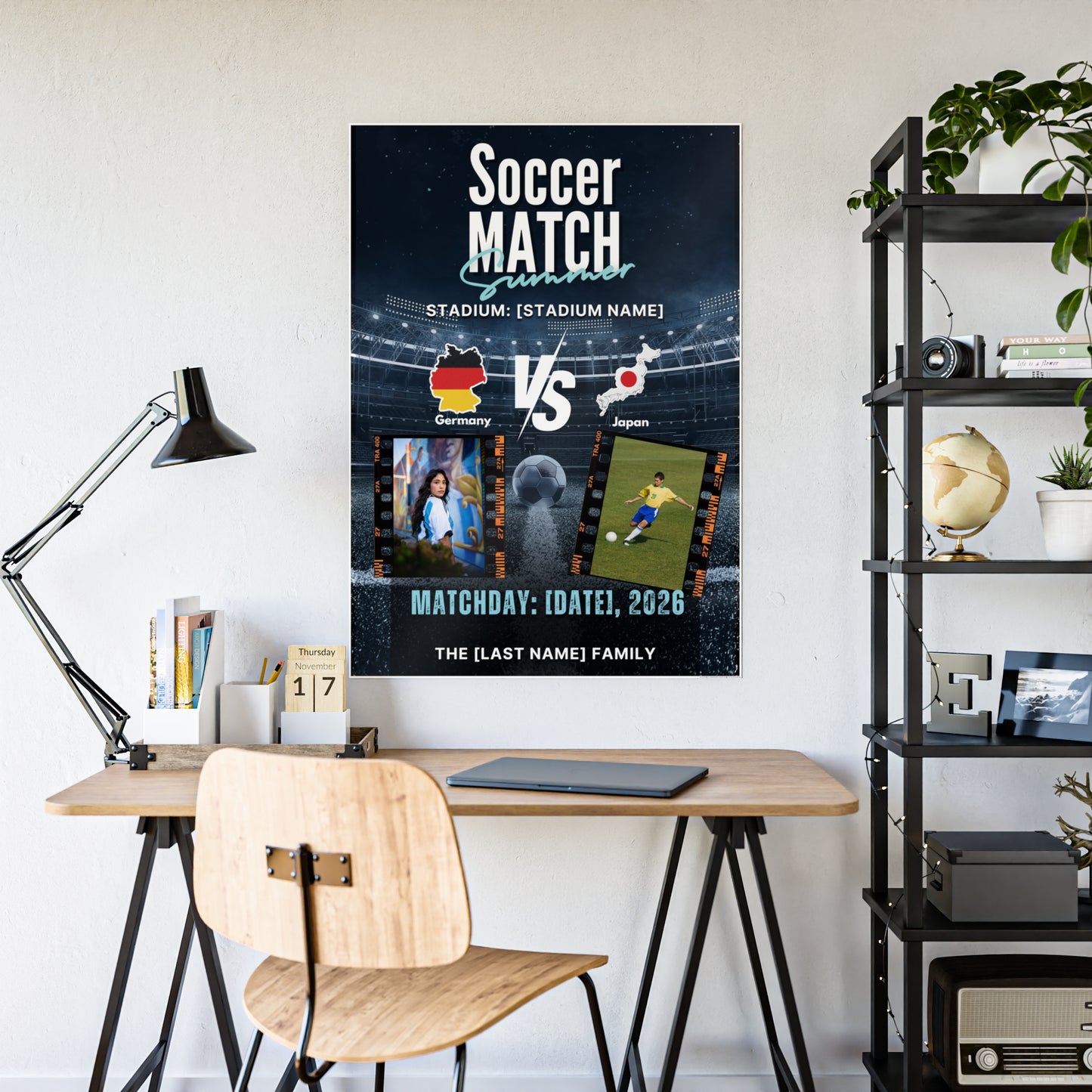 Personalized 2026 Soccer I was there Gloss Poster