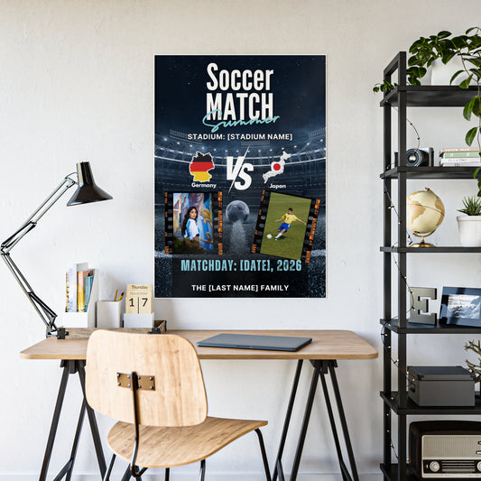 Personalized 2026 Soccer I was there Gloss Poster