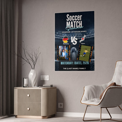 Personalized 2026 Soccer I was there Gloss Poster