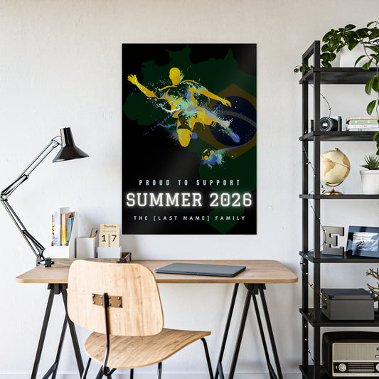 Personalized 2026 Soccer National Pride Gloss Poster — FIFA World Cup Theme