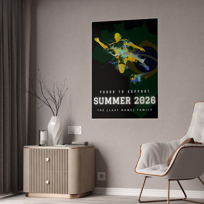 Personalized 2026 Soccer National Pride Gloss Poster — FIFA World Cup Theme