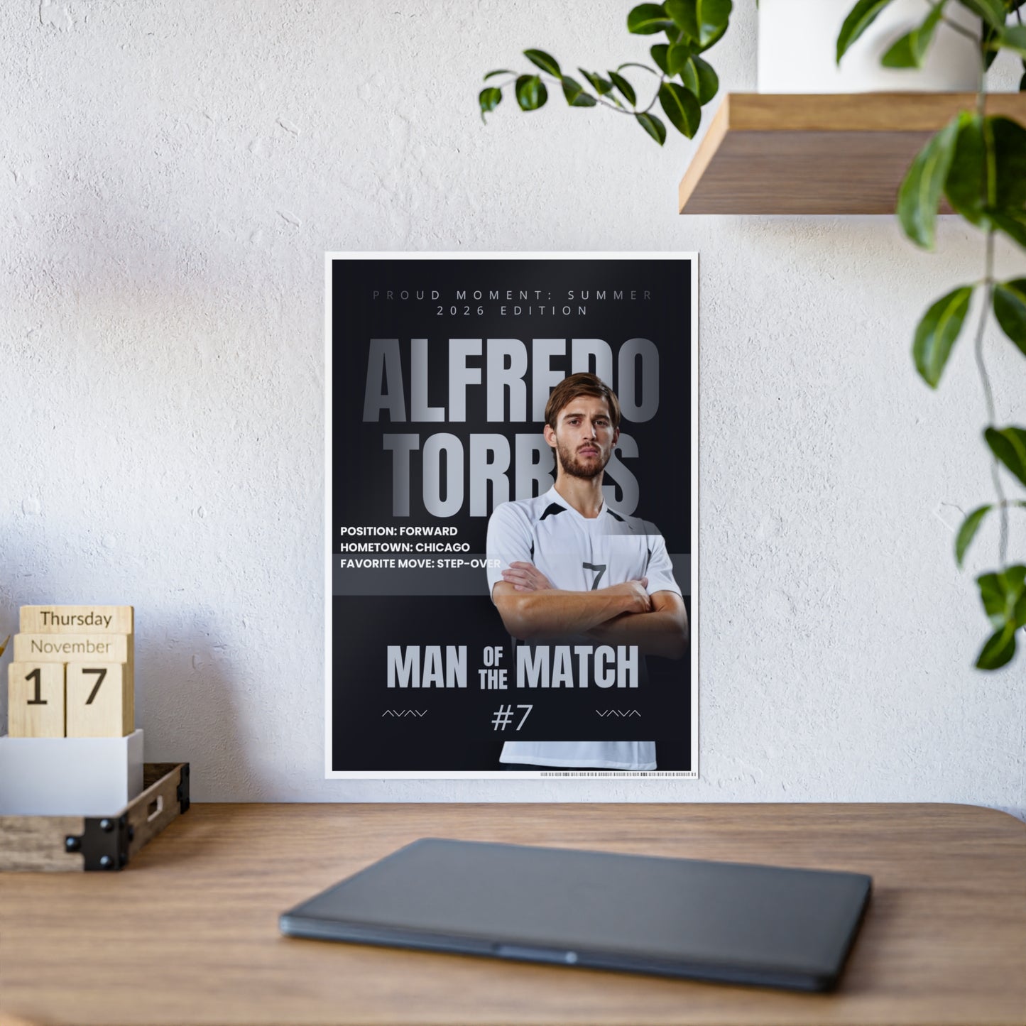Personalized 2026 Soccer Future Star Gloss Poster — FIFA World Cup Theme