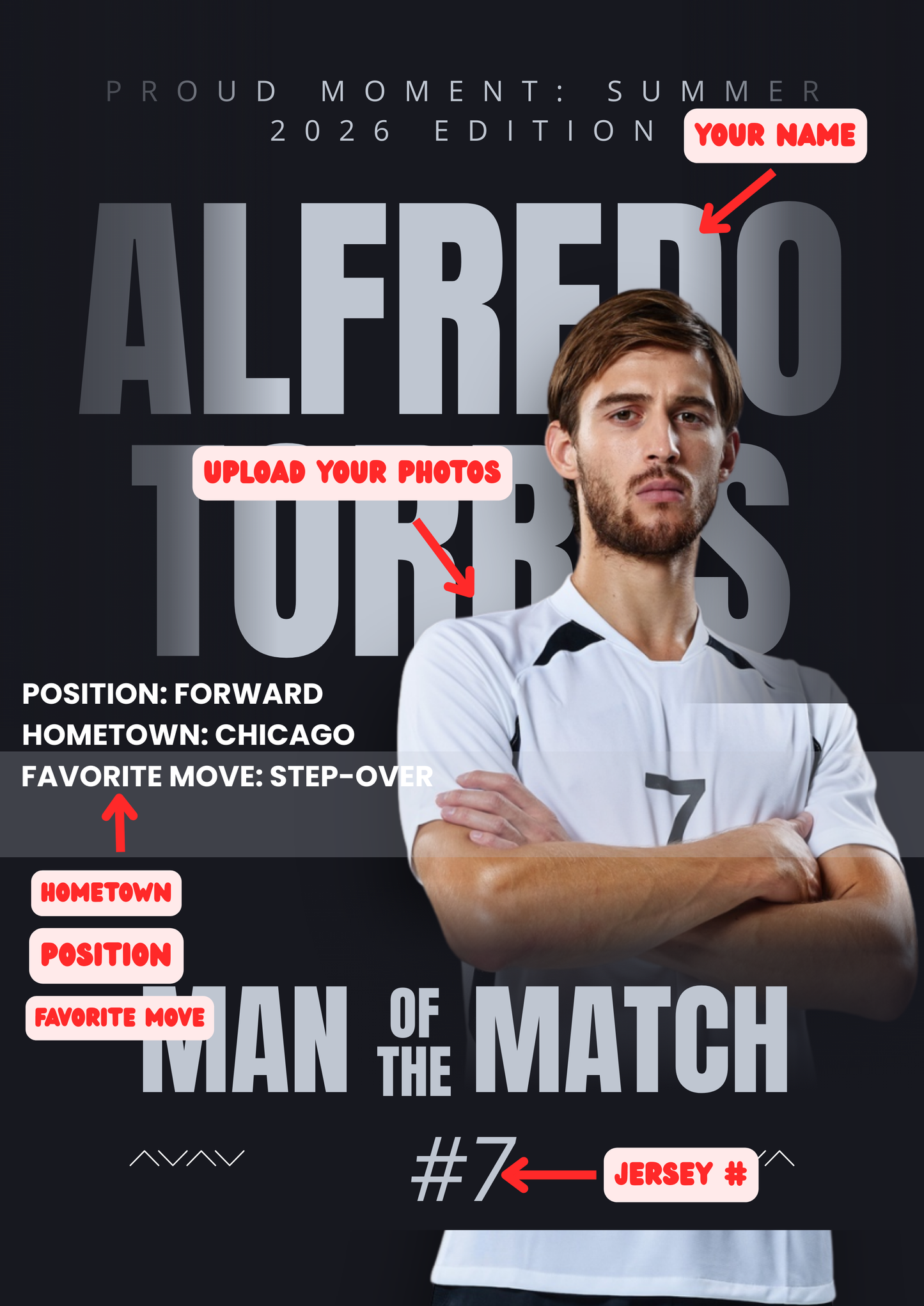Personalized 2026 Soccer Future Star Gloss Poster — FIFA World Cup Theme