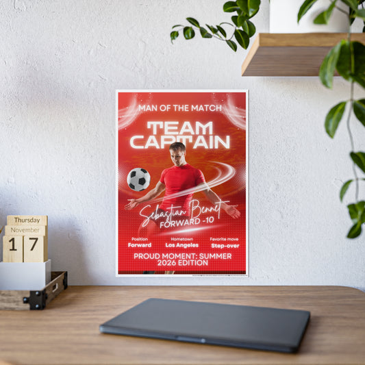 Personalized 2026 Soccer Future Star Gloss Poster — FIFA World Cup Theme