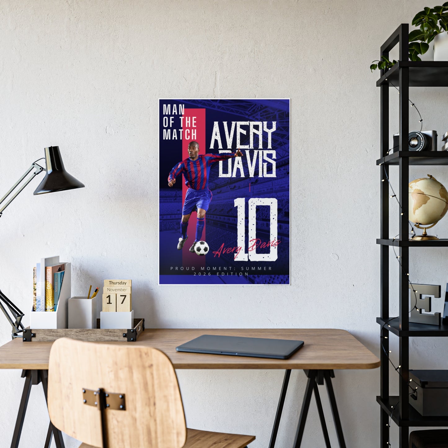 Personalized 2026 Soccer Future Star Gloss Poster — FIFA World Cup Theme